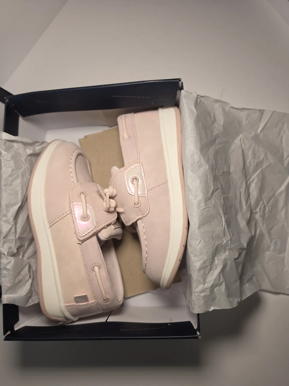 Nautica Kids Moccasin Boat Shoes in Light Pink (Blush)
